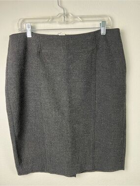 Loft Charcoal Gray Office Fall Winter Pencil Skirt